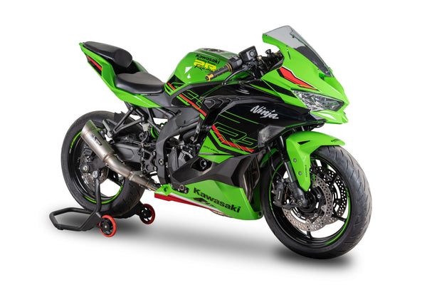 Spark Exhaust Grid-O stainless steel and titanium full exhaust system for Kawasaki ZX-4RR 2023-2026