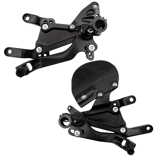 Spider Racing RACING MODEL rearsets for Ducati Panigale V4/S/R 2025-2026, CNC aluminium, part 10.D312