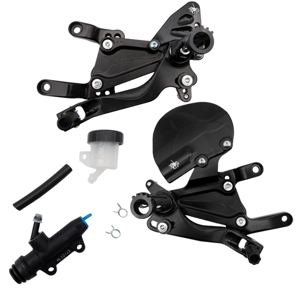 Spider Racing RACING MODEL rearsets for Ducati Panigale V4/S/R 2025-2026, CNC aluminium, part 10.D312