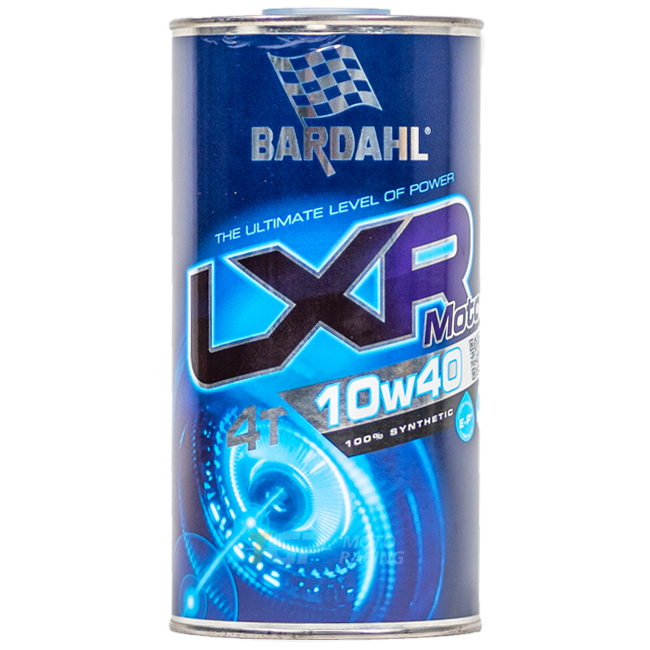 Bardahl Plasma LXR 10W40 1 litre fully synthetic motorcycle engine oil bottle