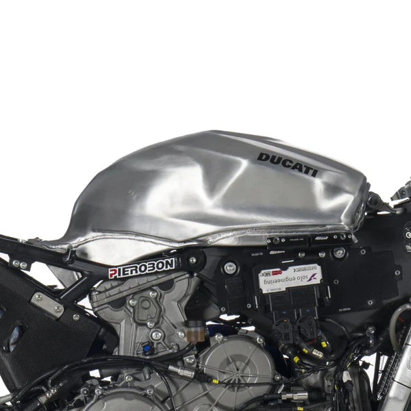 Feel Racing silver aluminium WorldSSP racing fuel tank for Ducati Panigale V2 955