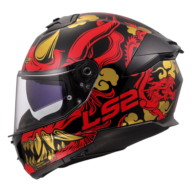 LS2 FF808 Stream II Helmet – Drako Black/Red