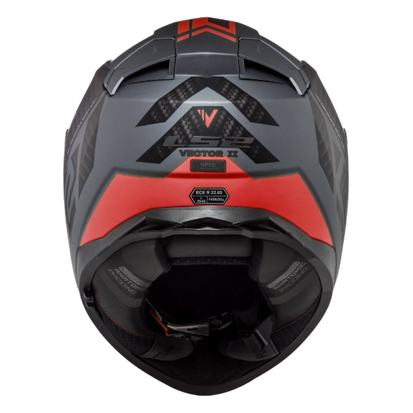 LS2 FF811 Vector II Helmet – Splitter Matt Titanium/Red