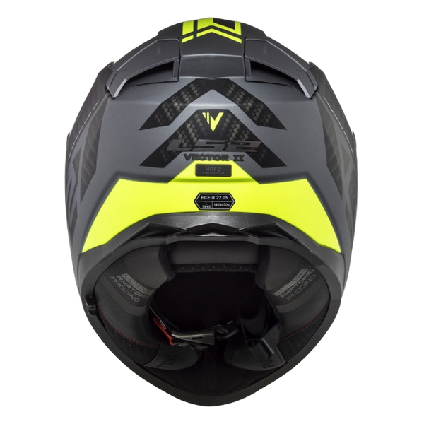 LS2 FF811 Vector II Helmet – Splitter Matt Titanium/Hi-Vis Yellow