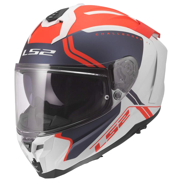 LS2 FF817 Challenger II Helm – Titan White/Blue/Red