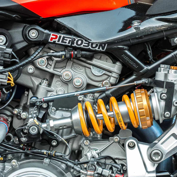 Feel Racing linear shock travel sensor FR.552.131 for Öhlins TTX on Ducati Panigale V2 955