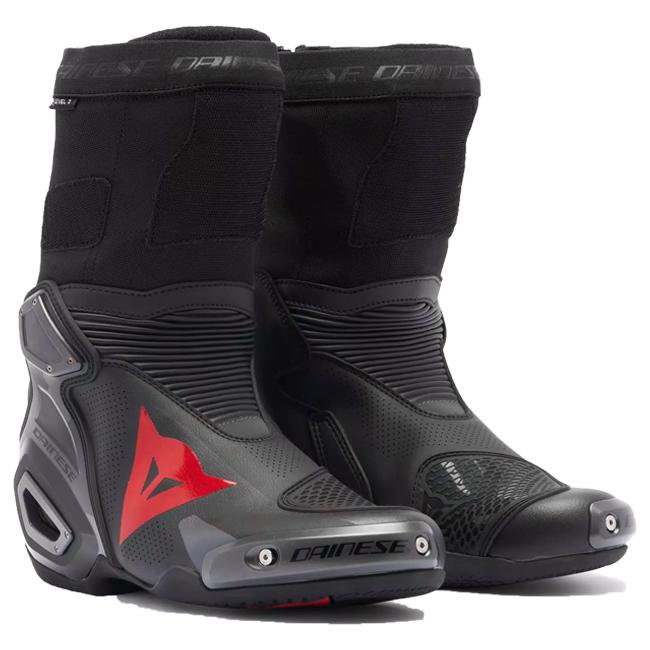 Dainese Axial 2 Air men's motorcycle racing boot in black with red logo