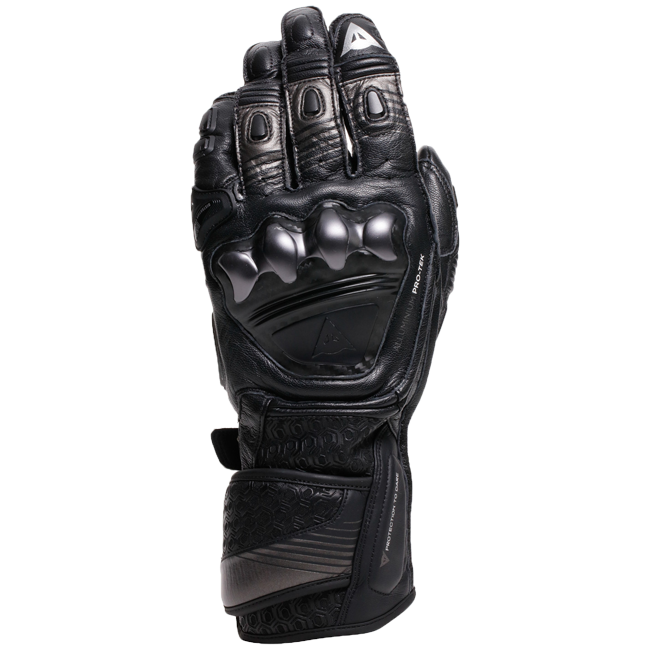 Dainese Fiero Racing motorcycle leather gloves in black, men's