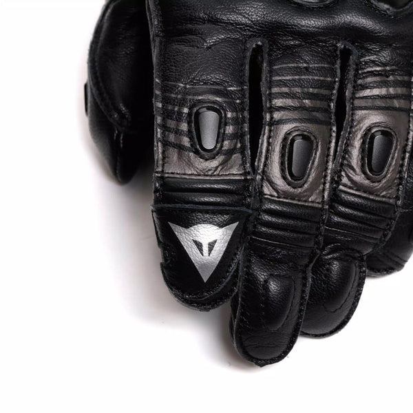 Dainese Fiero Racing motorcycle leather gloves in black, men's