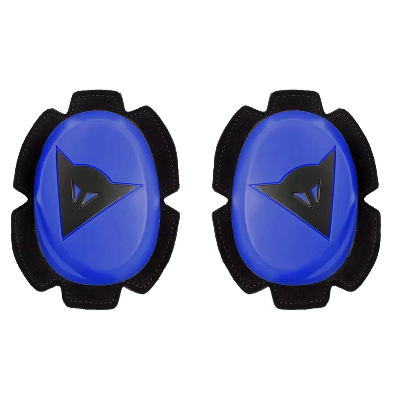 Dainese Pista knee sliders in blue – thermoplastic polyurethane track knee sliders