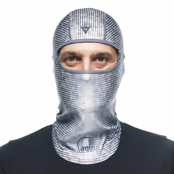 Dainese balaclava grey with AGV logo — Coolmax helmet liner