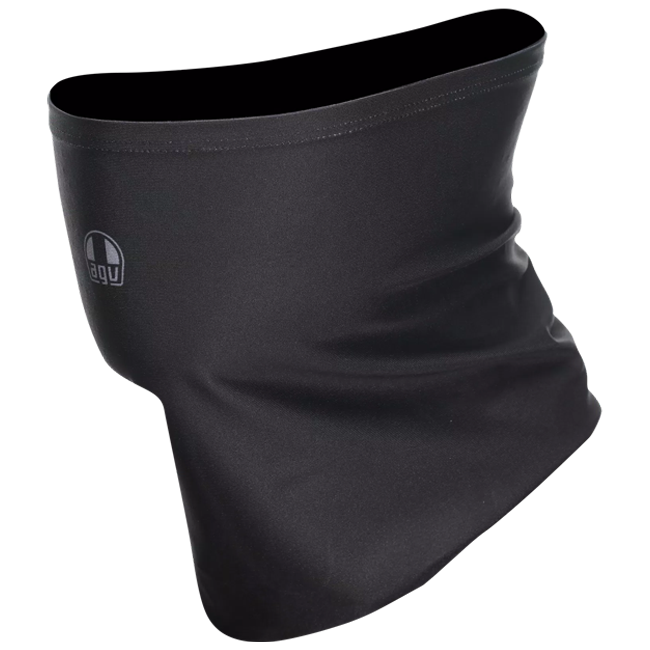 Dainese neck tube in black with AGV logo, Coolmax fabric