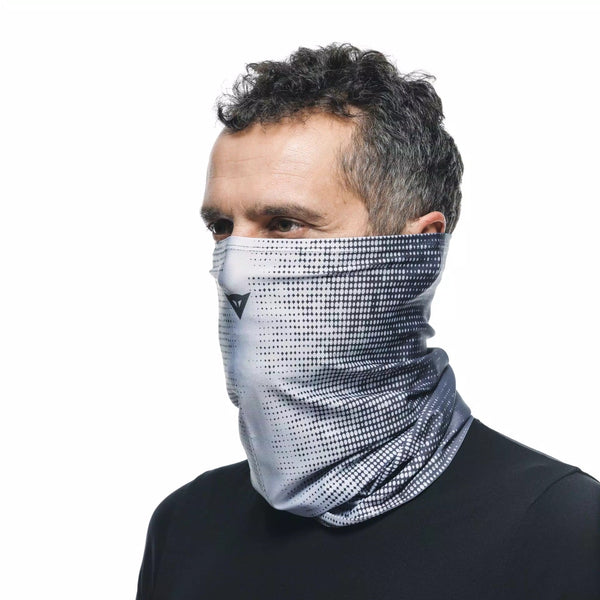 Dainese neck warmer grey with AGV logo, Coolmax fabric tube scarf
