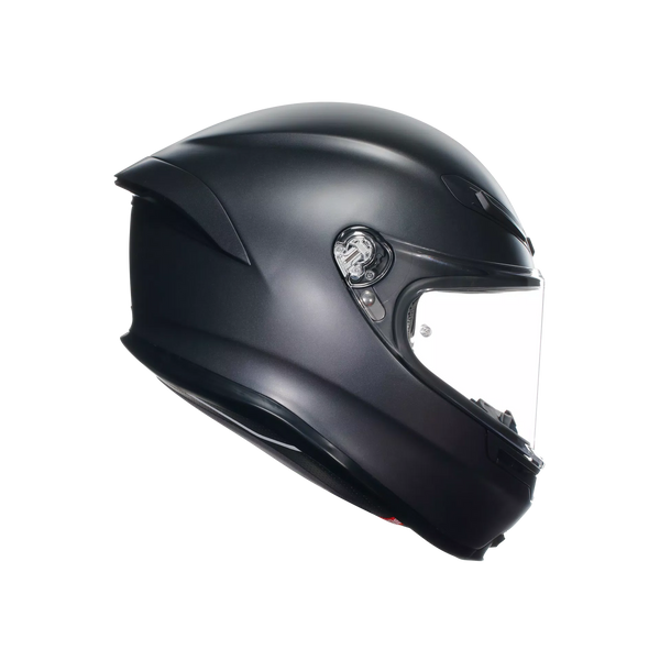AGV K6 S full-face helmet in matte black, ECE 22.06 certified, carbon-aramid shell