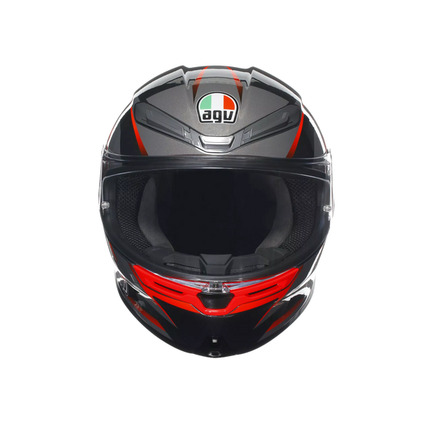 AGV K6 S helmet Slashcut Black Grey Red full-face road helmet