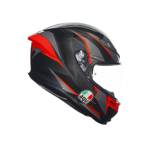 AGV K6 S helmet Slashcut Black Grey Red full-face road helmet