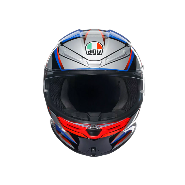 AGV K6 S full-face helmet in Slashcut Black Blue Red graphic