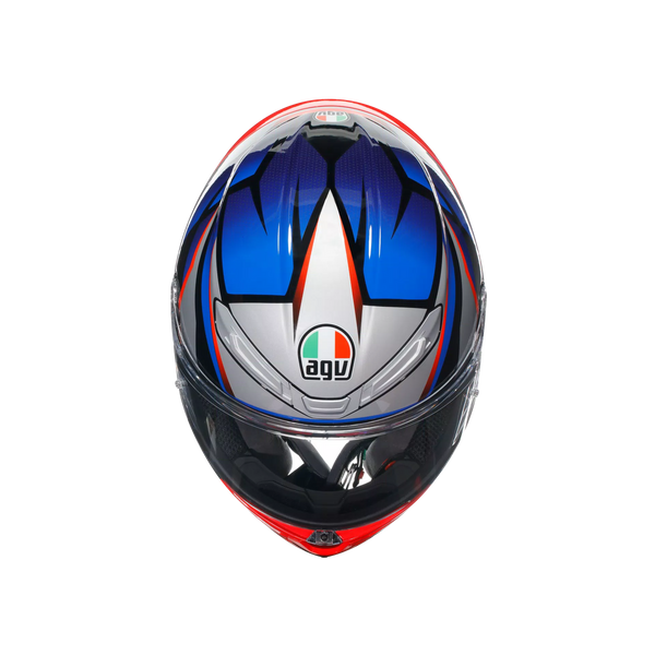 AGV K6 S full-face helmet in Slashcut Black Blue Red graphic
