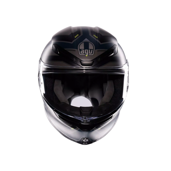 AGV K6 S full-face helmet in Enhance Matt Grey and Fluo Yellow