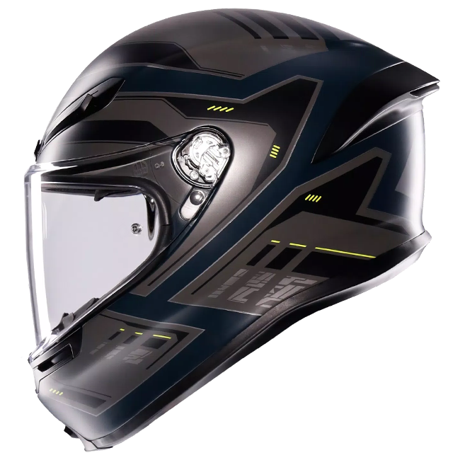 AGV K6 S full-face helmet in Enhance Matt Grey and Fluo Yellow