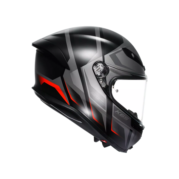 AGV K6 S full-face helmet in Karve matte black, grey and red colourway