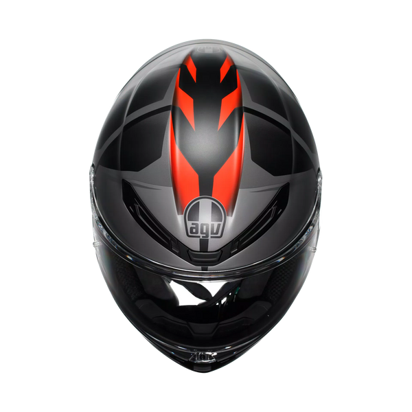 AGV K6 S full-face helmet in Karve matte black, grey and red colourway