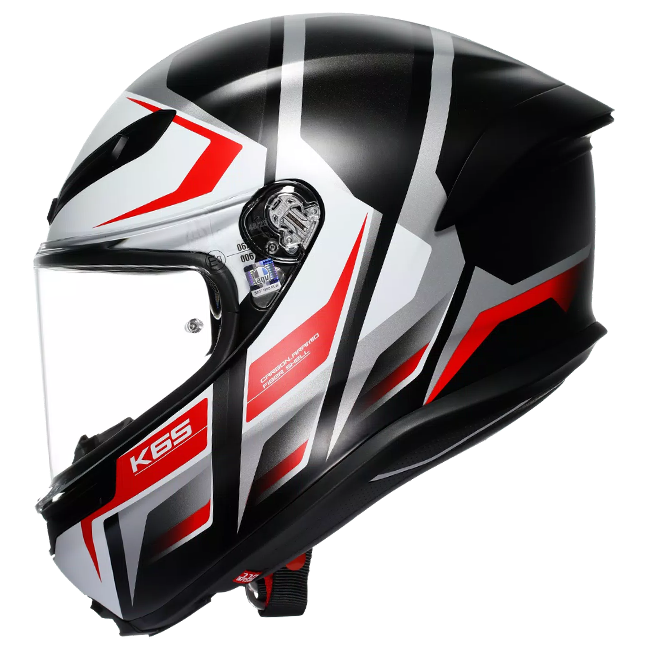 AGV K6 S full-face helmet Karve Matte Black White Red
