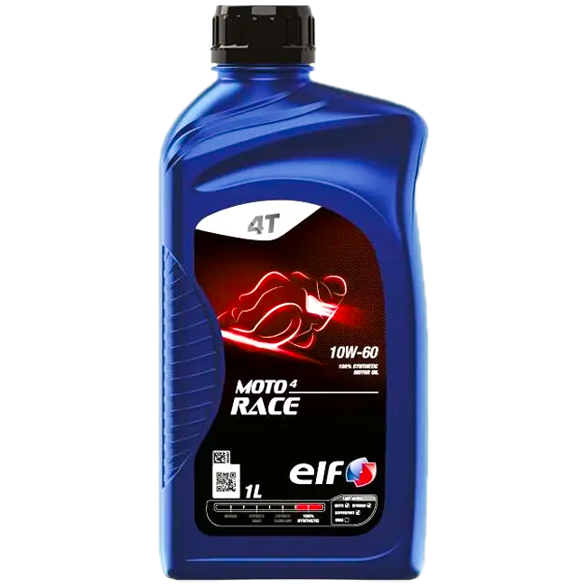 ELF Moto 4 Race 10W-60 synthetic motorcycle engine oil 1 litre bottle