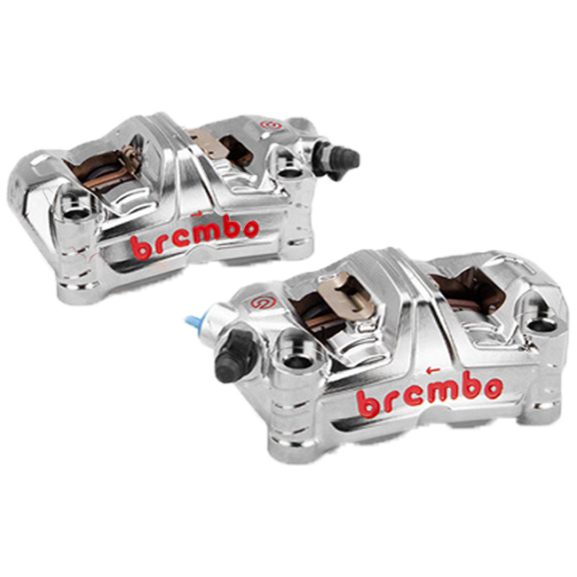 Brembo GP4-MS CNC monoblock radial brake caliper kit 100mm nickel finish 220D60010