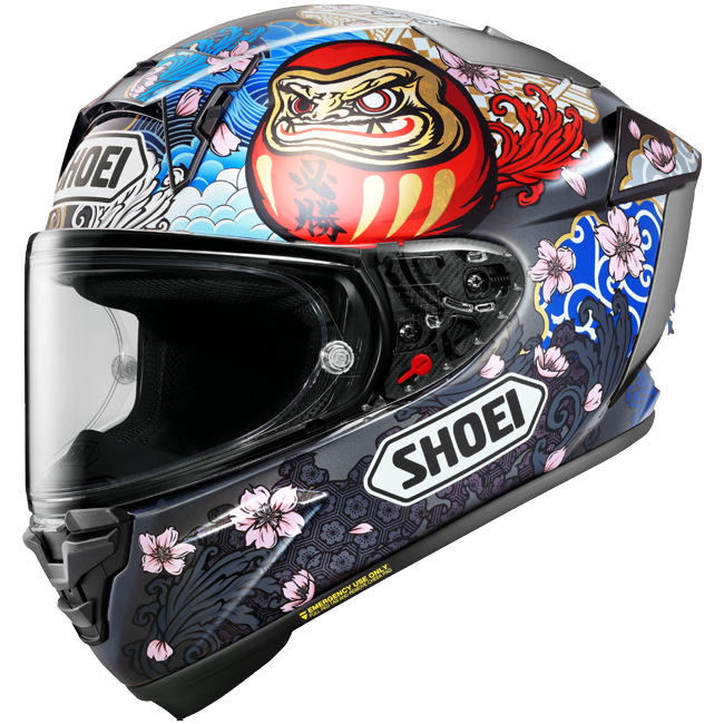 Shoei X-SPR PRO helmet Márquez Motegi5 TC-1 Marc Márquez 2024 replica in red, white and gold