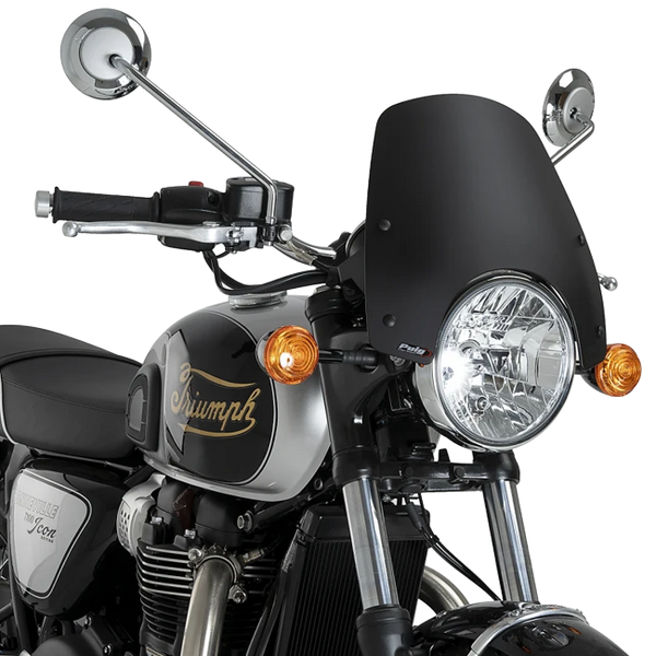 Puig New Generation Sport Windschild für Triumph Bonneville T100 Black (2017–2020)