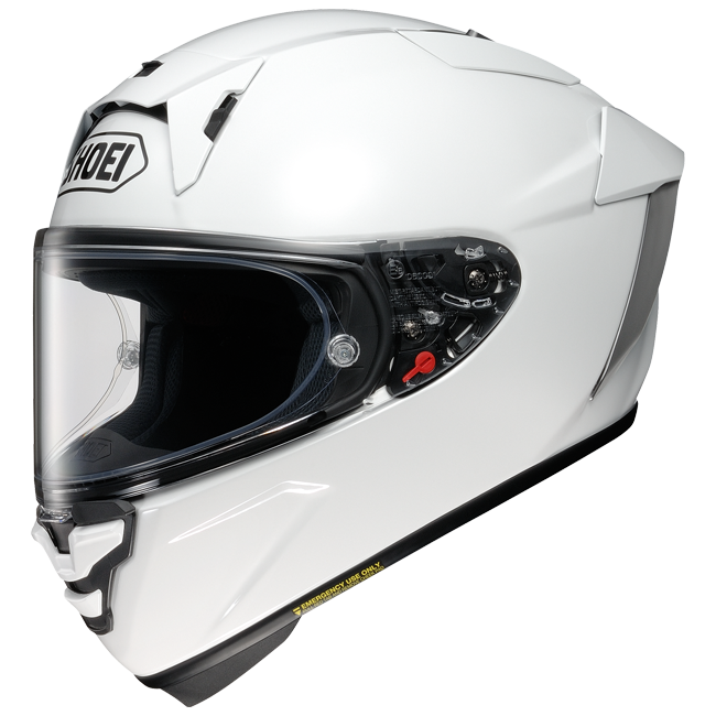 Shoei X-SPR PRO full-face helmet in gloss white, ECE 22.06 and FIM certified