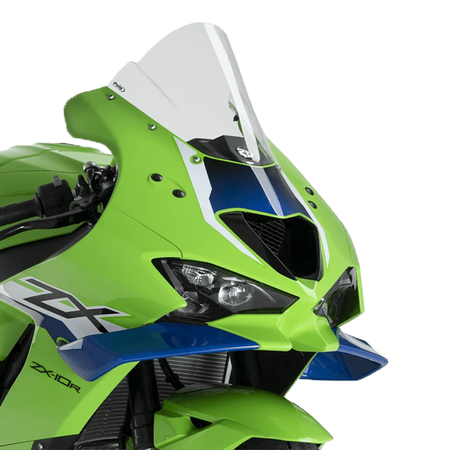 Puig Z-Racing windscreen for Kawasaki ZX-10 R 2026 in transparent PMMA acrylic