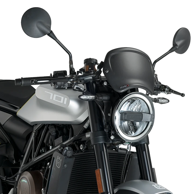 Puig Front Plate ABS Windshield – Fork Mount – for Husqvarna Vitpilen 701 (2018–2020)
