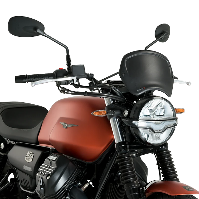 Puig Front Plate ABS Windshield – Fork Mount – for Moto Guzzi V7 Special Edition (2024)
