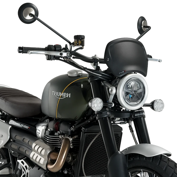 Puig Front Plate ABS Windshield – Fork Mount – for Triumph Scrambler 1200XC (2019–2023)