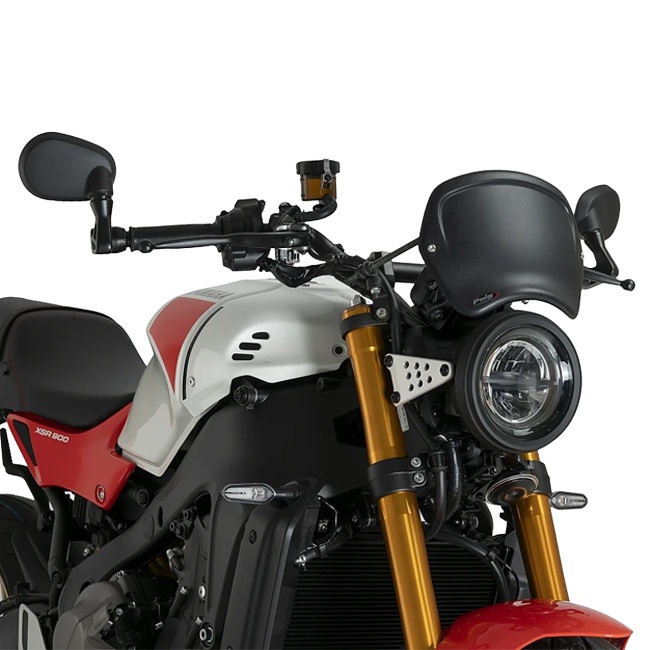 Puig Front Plate ABS Windshield – Fork Mount – for Yamaha XSR900 (2022–2026)