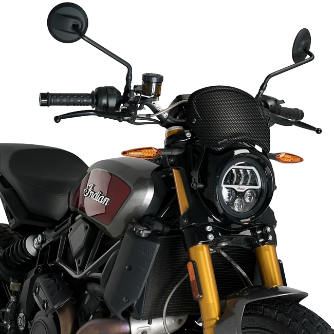 Puig Front Plate ABS Windshield – Headlight Bracket Mount – for Indian FTR 1200 / 1200S (2019–2025)