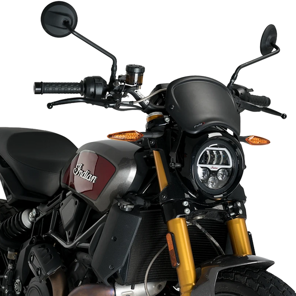 Puig Front Plate ABS Windshield – Headlight Bracket Mount – for Indian FTR 1200 R Carbon (2023–2025)