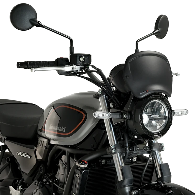Puig Front Plate ABS Windshield – Headlight Bracket Mount – for Kawasaki Z650RS (2022–2026)