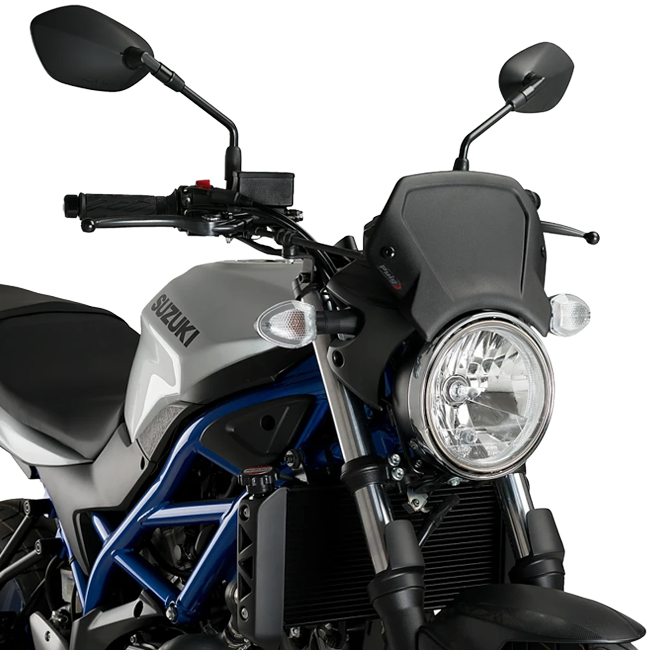 Puig Aluminium Front Plate Windshield – Fork Mount – for Suzuki SV650 (2016–2026)