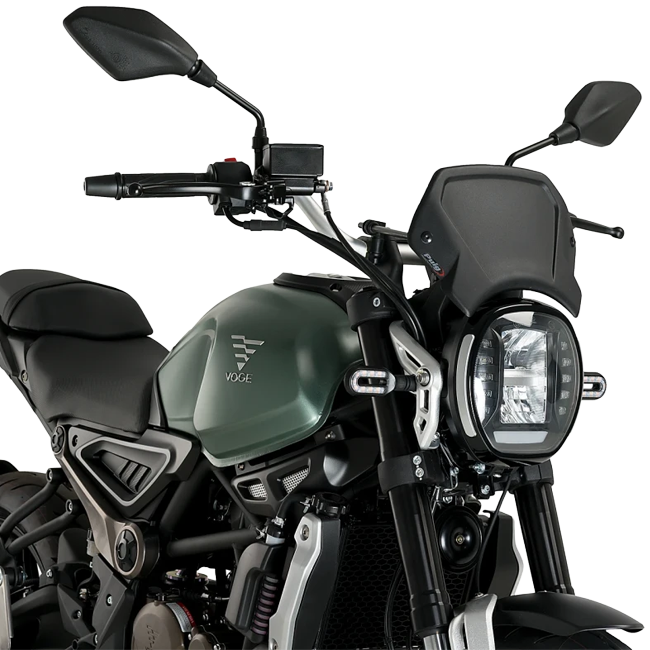 Puig Aluminium Front Plate Windshield – Fork Mount – for Voge 300AC (2020–2026)