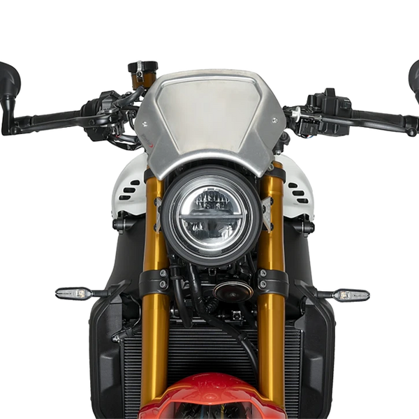 Puig Aluminium Front Plate Windshield – Fork Mount – for Yamaha XSR900 (2022–2026)