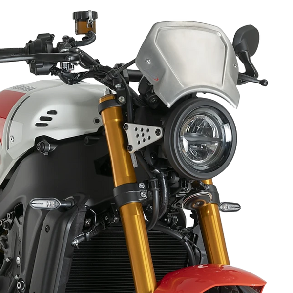 Puig Aluminium Front Plate Windshield – Fork Mount – for Yamaha XSR900 (2022–2026)