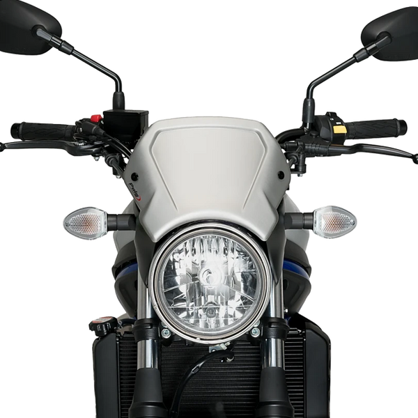 Puig Aluminium Front Plate Windshield – Fork Mount – for Suzuki SV650 (2016–2026)
