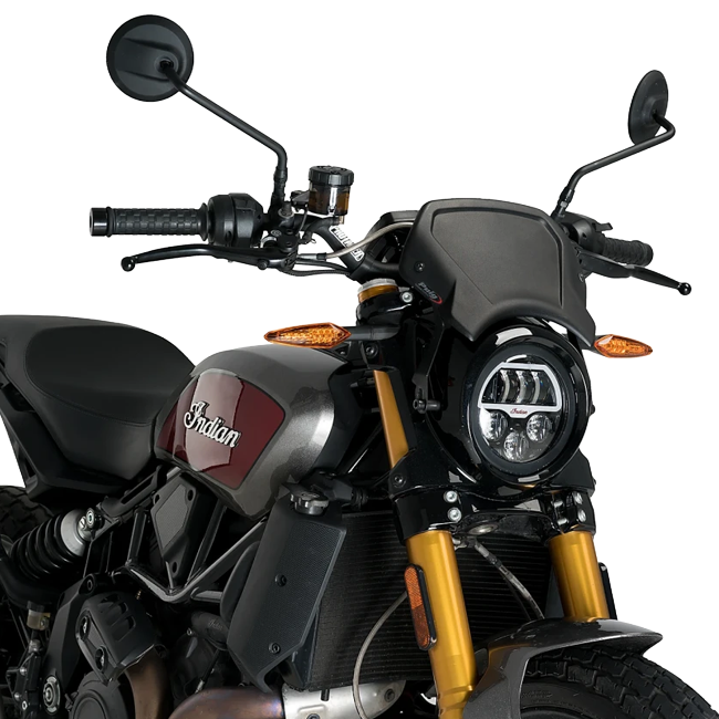 Puig Aluminium Front Plate Windshield – Headlight Bracket Mount – for Indian FTR 1200 / 1200S (2019–2025)