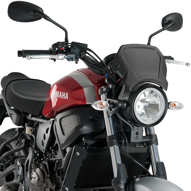 Puig Aluminium Front Plate Windshield – Headlight Bracket Mount – for Yamaha XSR700 / Xtribute (2016–2020)