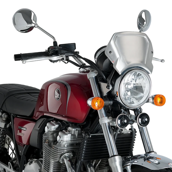 Puig Aluminium Front Plate Windshield – Headlight Bracket Mount – for Honda CB1100EX (2015–2020)