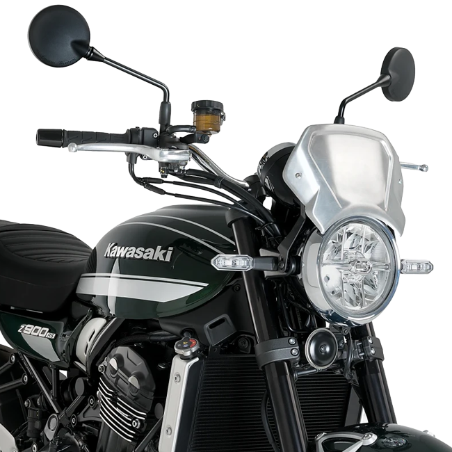 Puig Aluminium Front Plate Windshield – Headlight Bracket Mount – for Kawasaki Z900RS / SE (2021–2026)