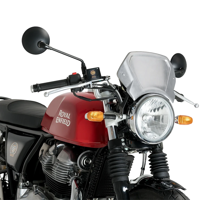 Puig Aluminium Front Plate Windshield – Headlight Bracket Mount – for Royal Enfield Continental GT 650 (2021–2026)